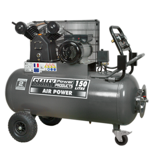 150L Belt Drive Air Compressor 3hp with Front Control Panel